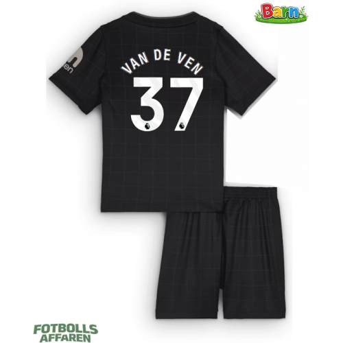 Tottenham Hotspur Micky van de Ven #37 Bortaställ Barn 2025-26 Kortärmad (+ Korta byxor)